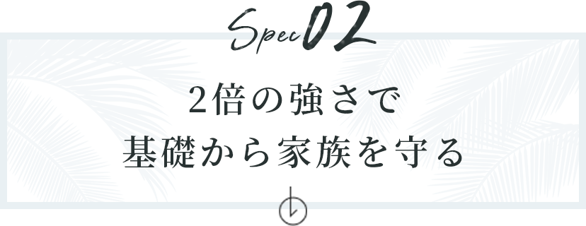2倍の強さで基礎から家族を守る　アンカーリンク